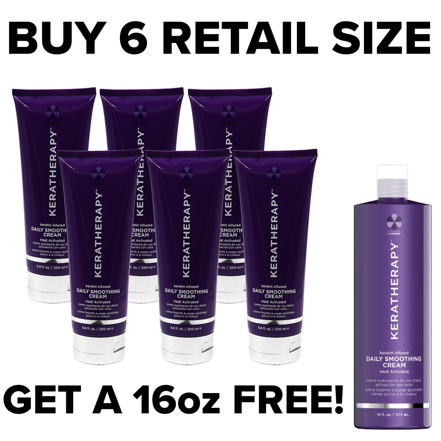 Keratherapy Daily Smoothing Cream - Buy 6, Get a 16oz FREE!