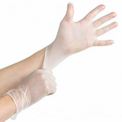 Disposable Vinyl Gloves - Medium Size, Powder/Latex Free 100 per box