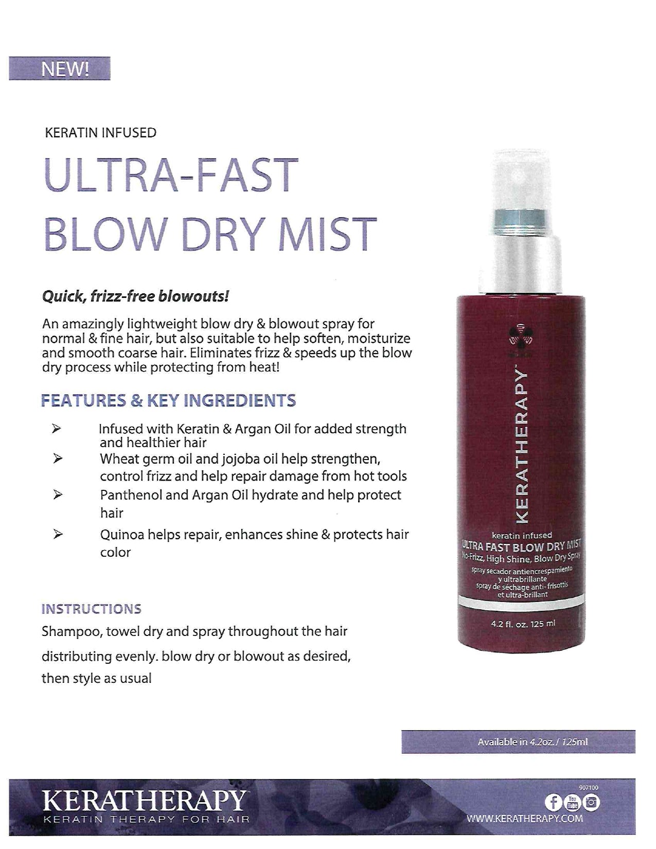 Keratherapy Ultra Fast Blow Dry Mist