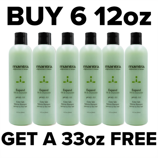 Mantra Expand Shampoo Original Formula - Buy 6 12oz, get a 33oz FREE!