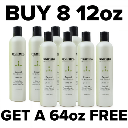 Mantra Expand Color Safe Volume Shampoo - Buy 8 12oz, get a 64oz FREE!