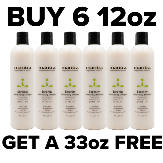 Mantra Serenity Shampoo Original Formula - Buy 6 12oz, get a 33oz FREE!