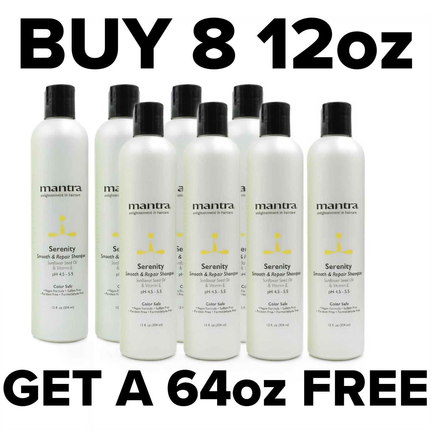Mantra Serenity Color Safe Moisturizing Shampoo - Buy 8 12oz, get a 64oz FREE!