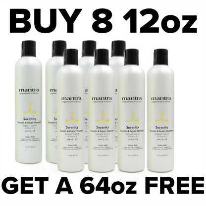 Mantra Serenity Color Safe Moisturizing Shampoo - Buy 8 12oz, get a 64oz FREE!