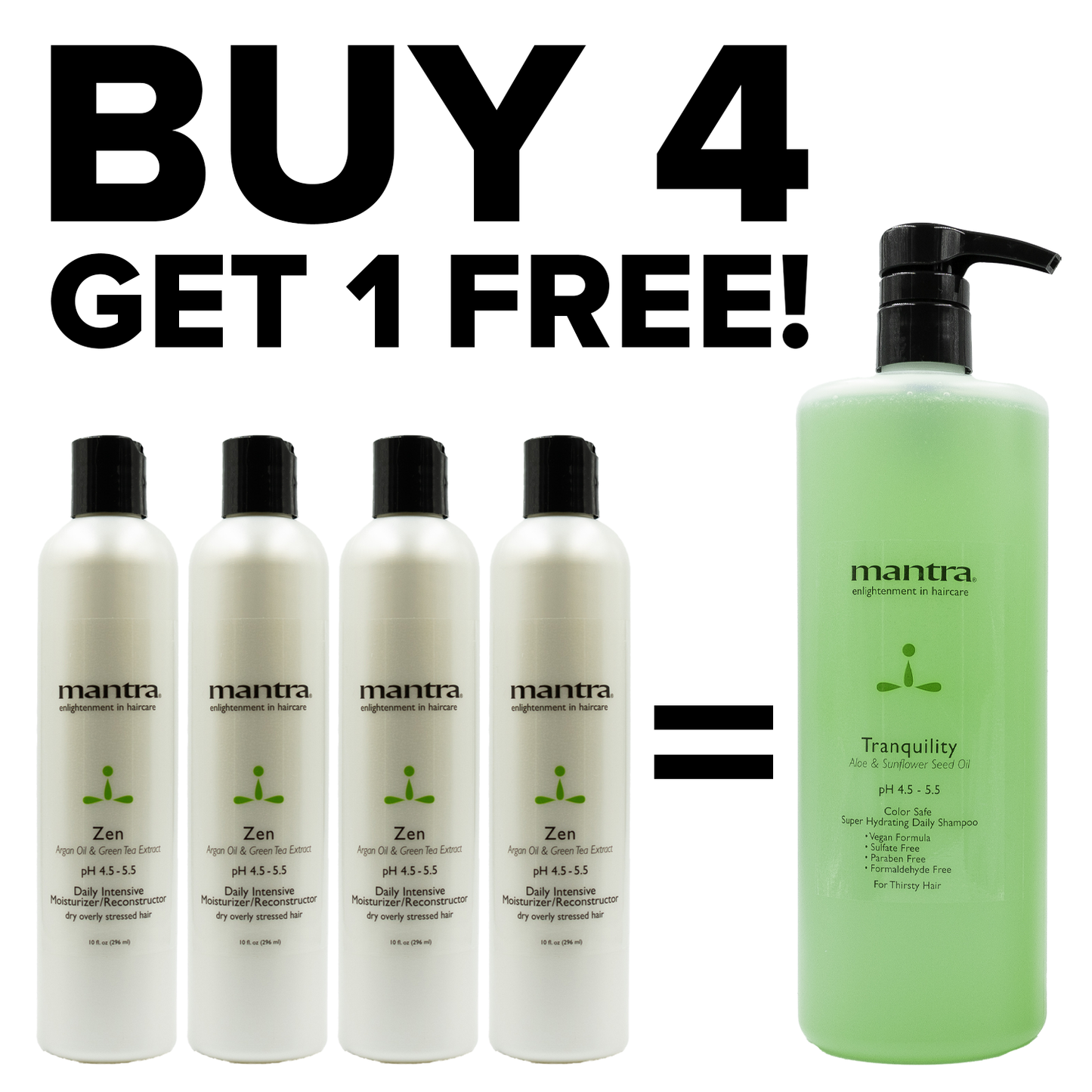 Mantra Zen Daily Intensive Moisturizer/Reconstructor 8 oz. - Buy 4 Get 1 Tranquility 33oz FREE!