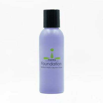 Mantra Foundation Medium Hold Volume Glaze 2 oz favor bottle