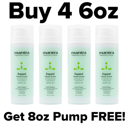 Mantra Expand Volume Cream 6 oz. - Buy 4, Get 8oz Pump FREE!